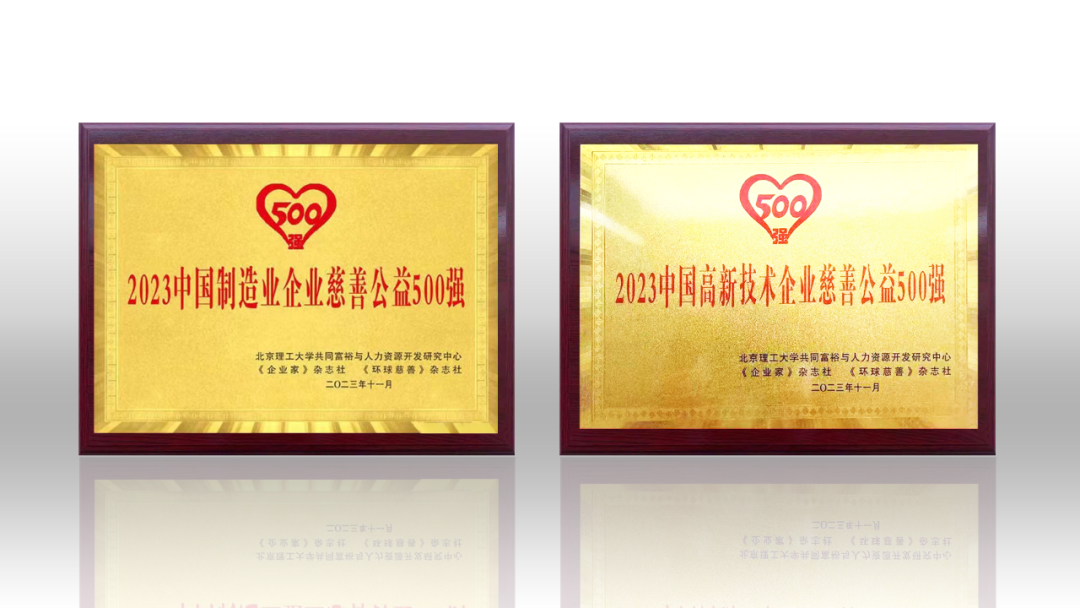 2023中国企业慈善公益500强发布 今年会·(jinnianhui)金字招牌诚信至上荣登两项榜单